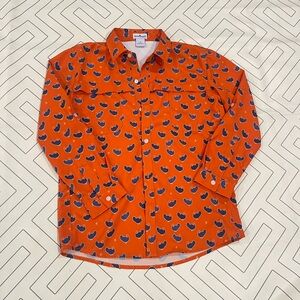Blue Quail Orange Turkey Longsleeve Button Down